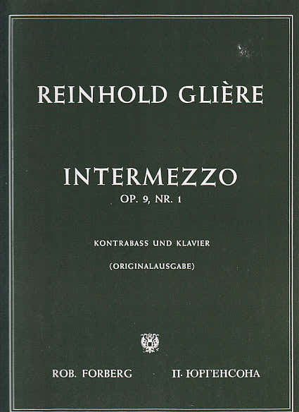 Gliere R. M. - Intezzo Op. 9,1 - Contrebasse Et Piano