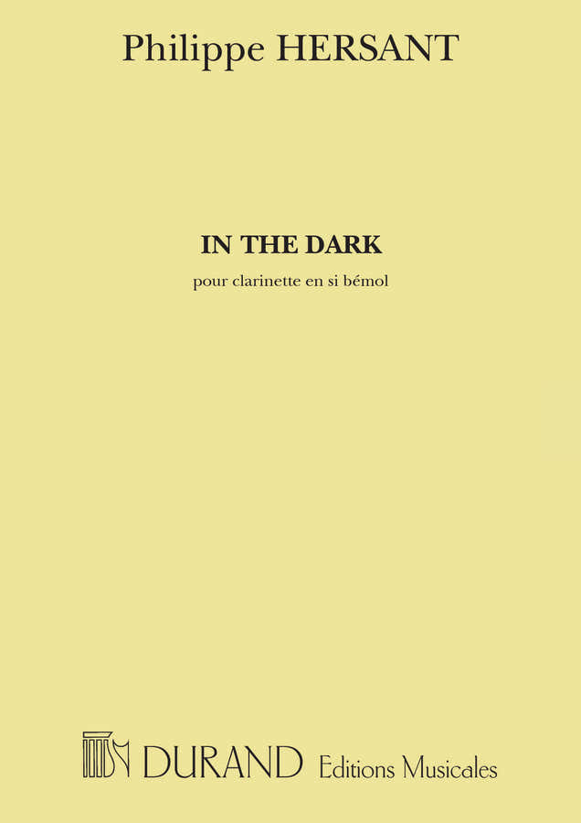 HERSANT P. - IN THE DARK - Klarinette