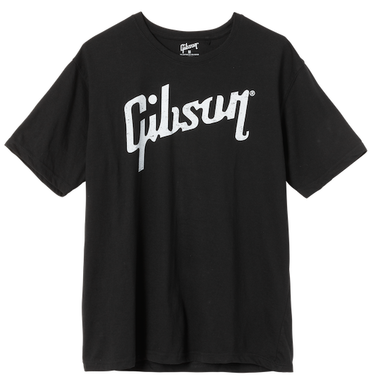 "M" Lifestyle Gibson Logo T-Shirt im Used-Look Schwarz
