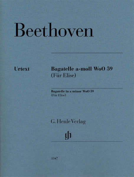 Beethoven L.V. - "for Elise" Piano Piece A Minor Woo 59