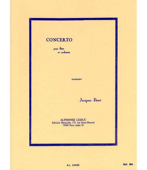 Ibert J. - Concerto Pour Flute - Conducteur De Poche