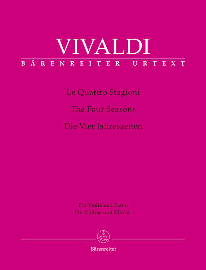 VIVALDI ANTONIO - LE QUATTRO STRAGIONI / DIE VIER JAHRESWEITEN OP.8 NR. 1-4 - VIOLIN STREICHER BA