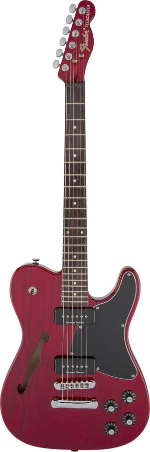 Telecaster JA-90 Thinline Signature Jim Adkins LRL Karmesinrot transparent