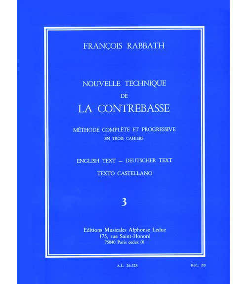 Rabbath Francois - Neue Kontrabass-Technik Vol.3