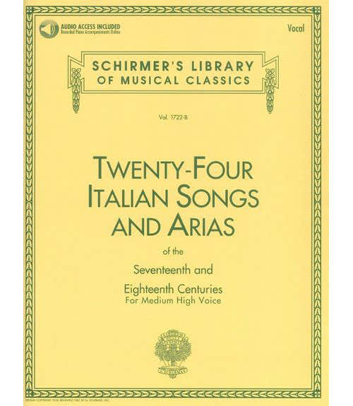 24 italienische Lieder & Arien aus dem 17TH & 18TH Jahrhundert – mittlere hohe Stimme + MP3