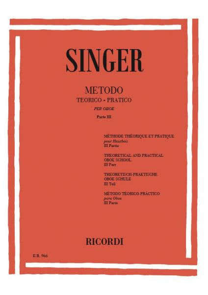 SINGER S. - METODO TEORICO-PRATICO - PARTE III ARPEGGI - HAUTBOIS