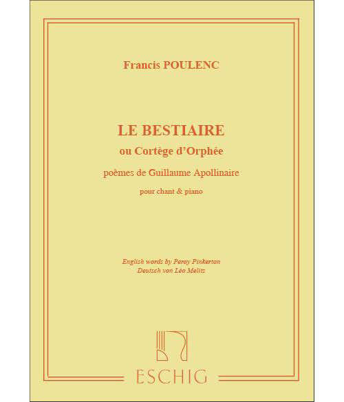 Poulenc F. - Le Bestiaire - Chant et Piano