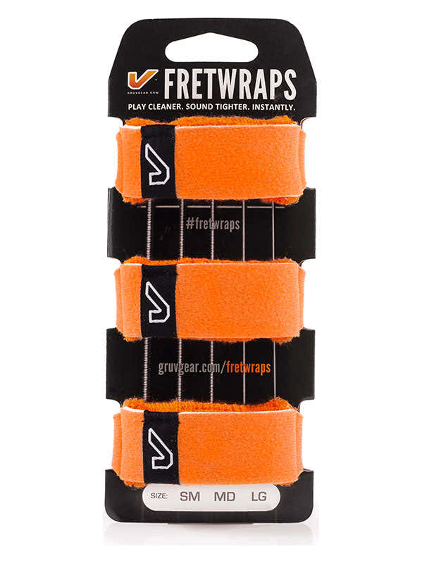 FretWraps 3er-Pack Leuchtorange - Klein
