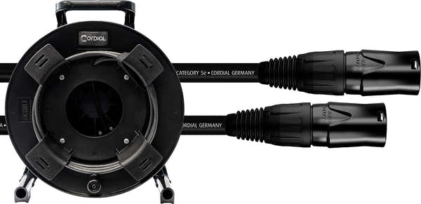 CORDIAL CAT 5E - S/UTP Stecker NE8MXB1 / HIROSE RJ45 / Kabeltrommel 50 m