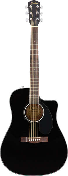 Fender CD-60SCE Dreadnought CW Classic Design WN Schwarz