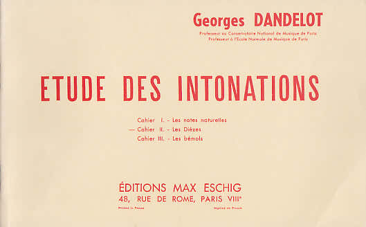DANDELOT GEORGES - ETUDE DES INTONATIONS VOL.2