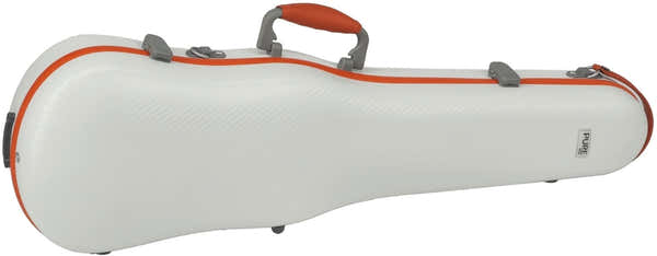 FORM SHAPED VIOLIN CASES POLYCARBONATE FUN 4/4 - 1/2 WHITE / ORANGE