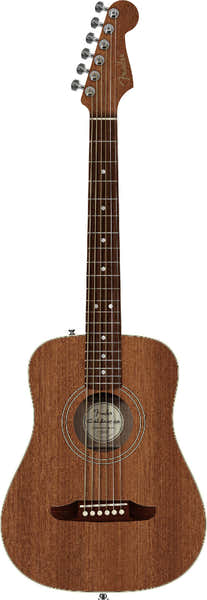Fender California Standard Redondo Mini mit Tasche Sapele-Decke Natur Sapele