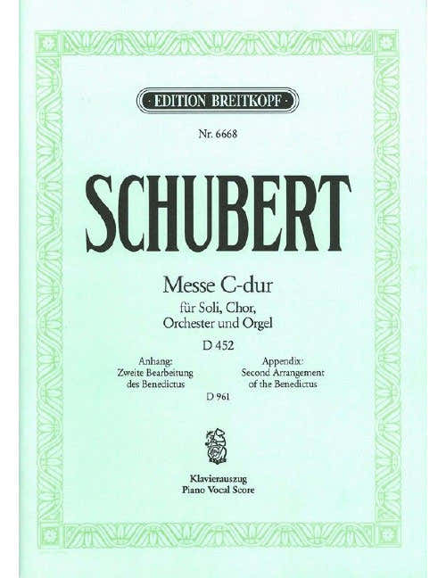 SCHUBERT F. - MESSE C-DUR D 452