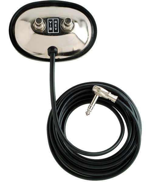 2-BUTTON VINTAGE-STYLE FOOTSWITCH: VIBRATO / REVERB ON/OFF WITH 1/4" JACK