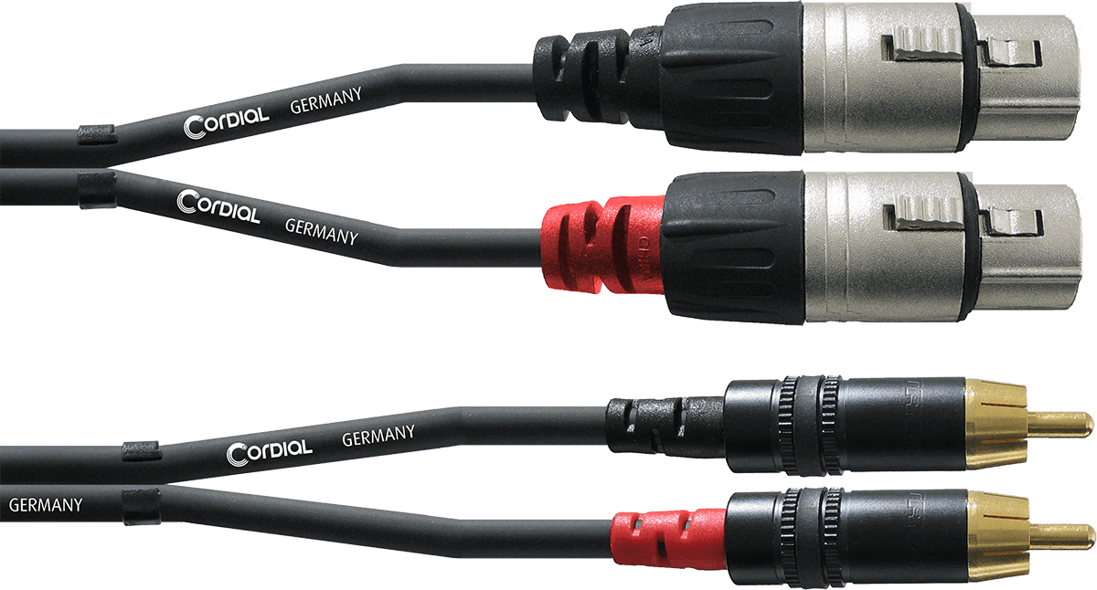 Doppeltes Audiokabel XLR-Buchse/RCA 3 M