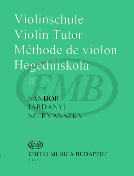 EMB (Editio Musica Budapest) Sandor / Jardanyi / Szervanszky - Methode De Violon Vol.2 - Violon
