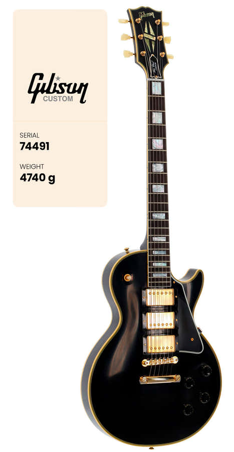 Les Paul Custom 1957 3-pickup Vos Ebony CS HRC #74491