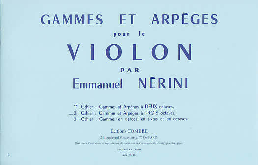 Combre Nerini Emmanuel - Gammes et Arpeges Vol.2 - Violon