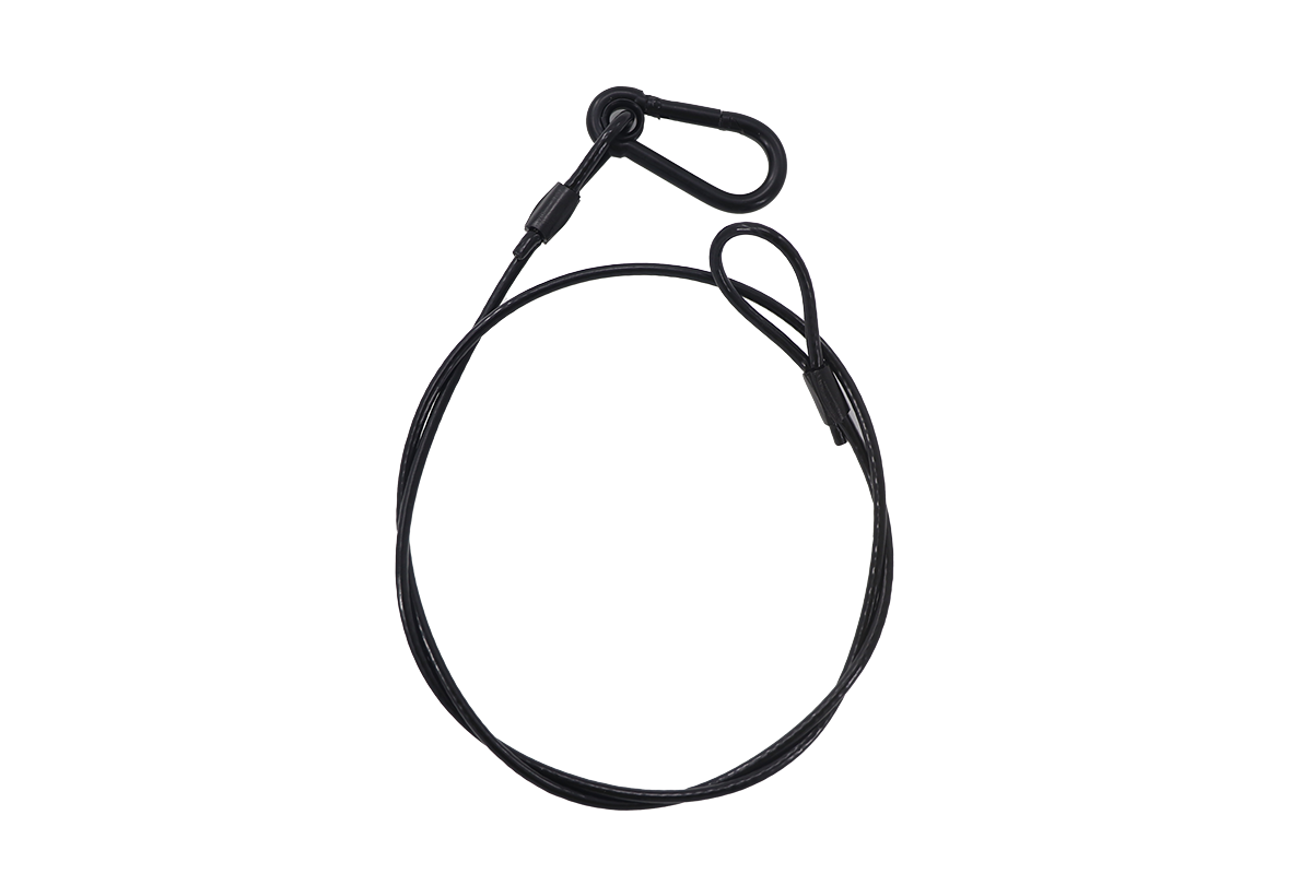 Pack Mit 12 Sicherheitsschlingen 3 mm 75 cm Schwarz