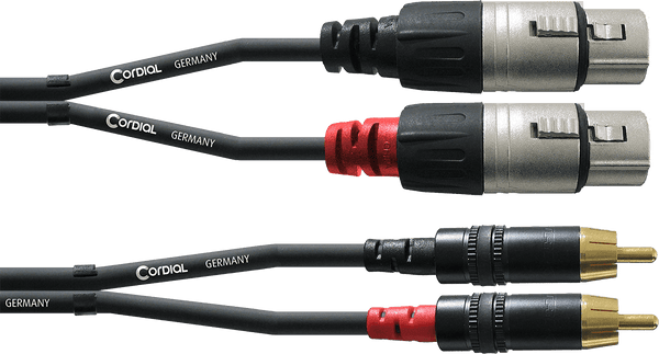 Cordial Doppeltes Audiokabel XLR-Buchse/RCA 1,5 M