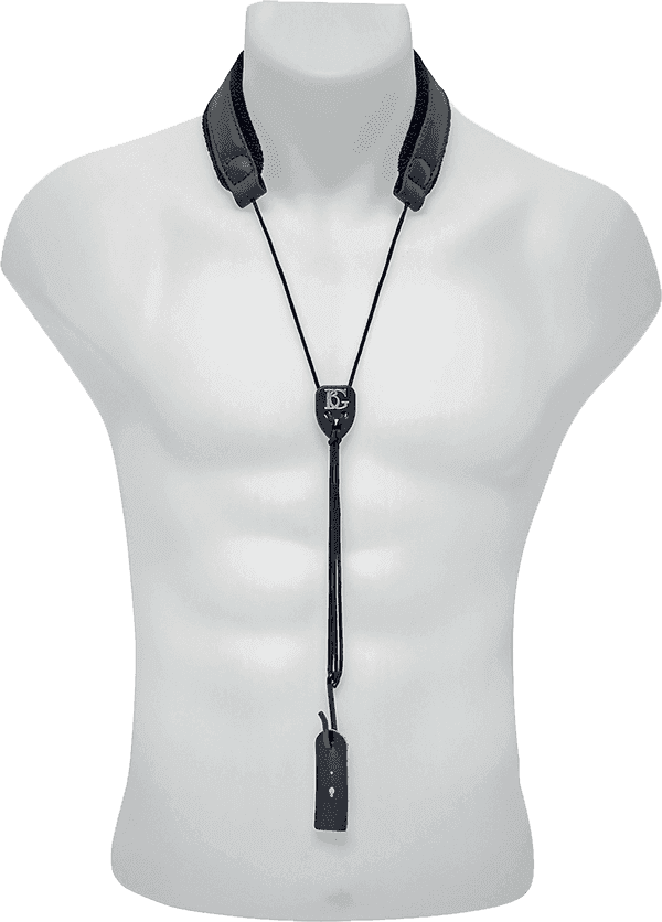 C23E - KLARINETTE LEATHER ELASTISCH TRAGEGURT (METAL HOOK)