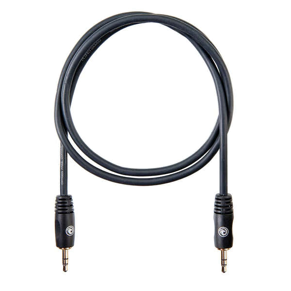 D'ADDARIO 1/8 INCH TO 1/8 INCH STEREO CABLE 3 FEET