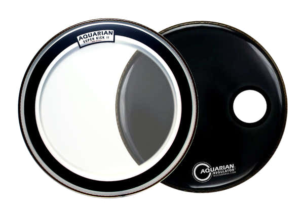 Aquarian SKPII22BK - SUPERKICK II (BEATER)+ REGULATOR 22" (RESONANT)