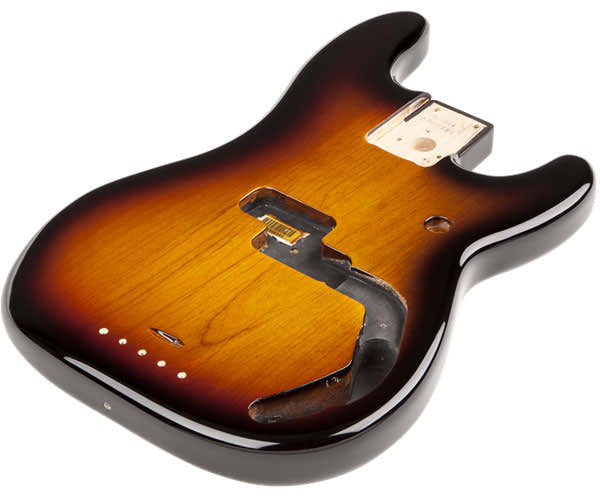 Standard Precision Bass Erlenkorpus, Brown Sunburst