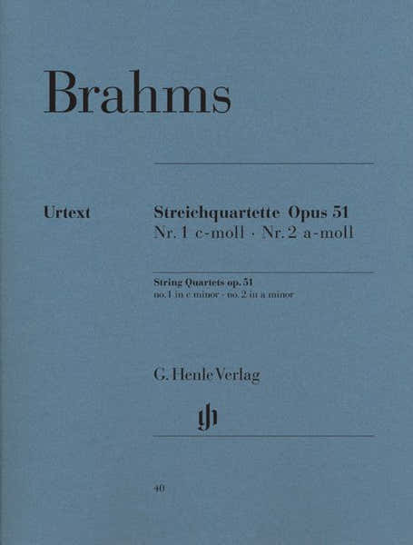 Henle Verlag Brahms J. - String Quartets In C Minor And A Minor Op. 51