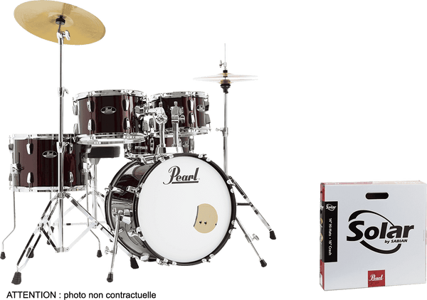 ROADSHOW JAZZ 18 WINE RED + SOLAR CYMBALS