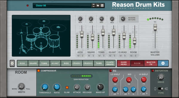 Reason Studios Reason Schlagzeug-Sets Akustikschlagzeug-Session