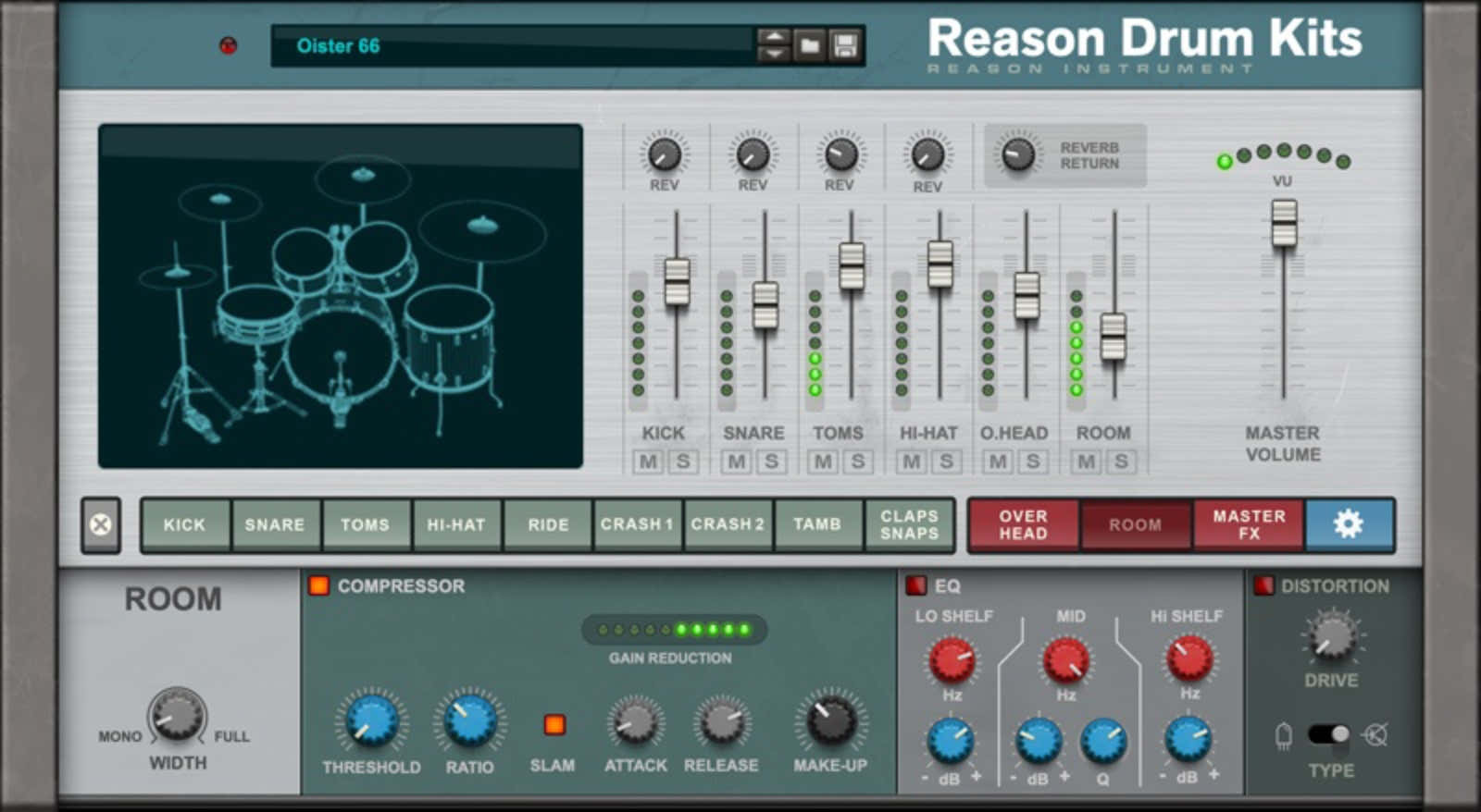 Reason Schlagzeug-Sets Akustikschlagzeug-Session