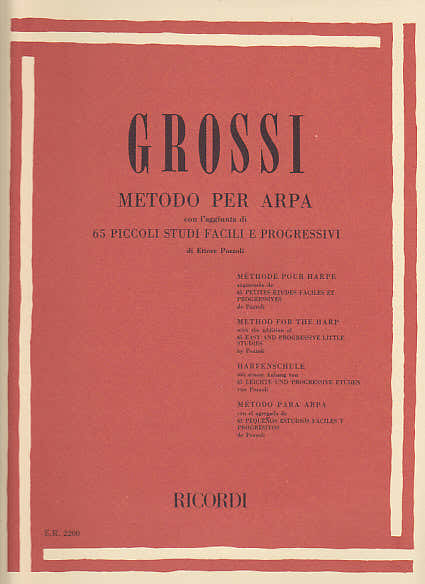 MUSIKPÄDAGOGI - GROSSI M. - METHODE POUR HARPE