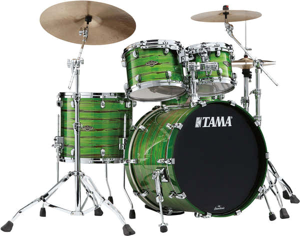 Tama STARCLASSIC WALNUT/BIRCH 4-PIECE SHELL PACK WITH 22" BASS DRUM LACQUER SHAMROCK OYSTER