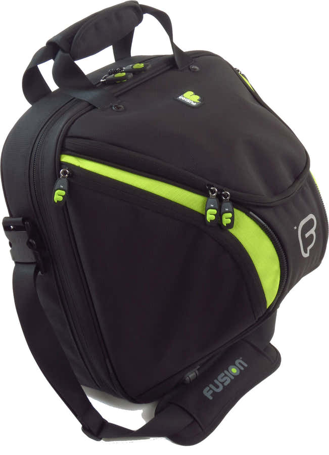 Premium Schwarze/Grüne Horn-Tasche (Abnehmbarer Schallbecher)