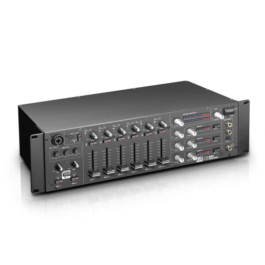 ZONE 624 - MIXER 4 ZONES RACKABLE 3 U.