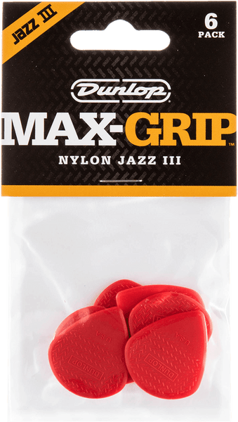 Dunlop 6 x 1,38mm Max Grip Jazz III Nylon