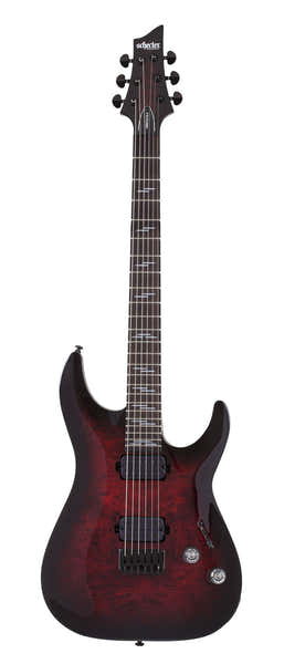 Schecter Omen 6 Elite Schwarz-Kirsch-Farbverlauf