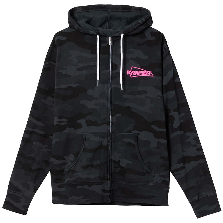 "M" Kramer Camo-Kapuzenpullover mit durchgehendem Reißverschluss (Schwarz)