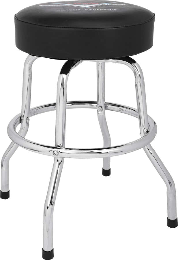 Chevron Logo Barstool Black-Chrome 24"
