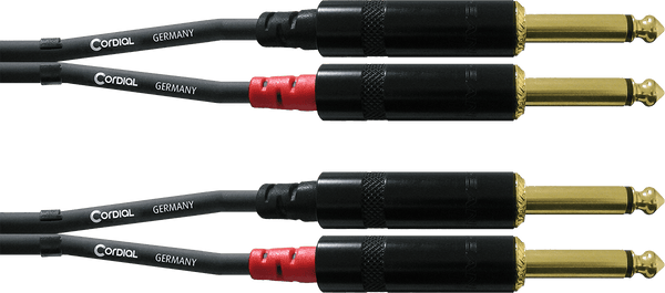 Cordial Audio-Doppelkabel Mono-Klinke 3 M