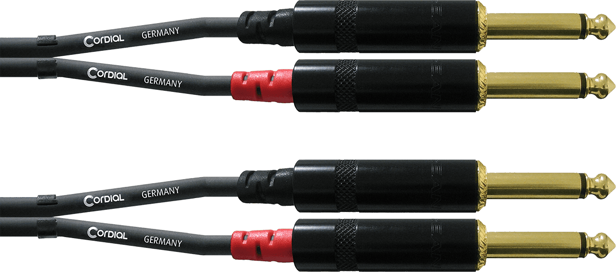 Audio-Doppelkabel Mono-Klinke 3 M