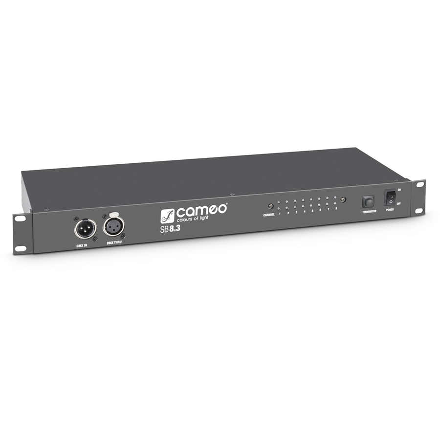 SB8.3 - SPLITTER - 8-KANAL-DMX-BOOSTER (3-PUNKT-XLR)
