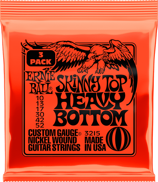 Ernie Ball 3215 Skinny Top Heavy Bottom 10-52 3er-Pack
