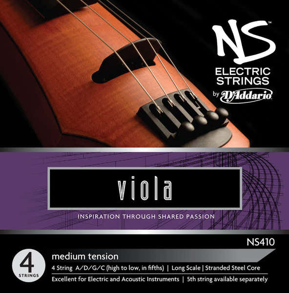 D'ADDARIO SET OF STRINGS FOR VIOLA NS ELECTRIC "LONG SCALE" MEDIUM TENSION