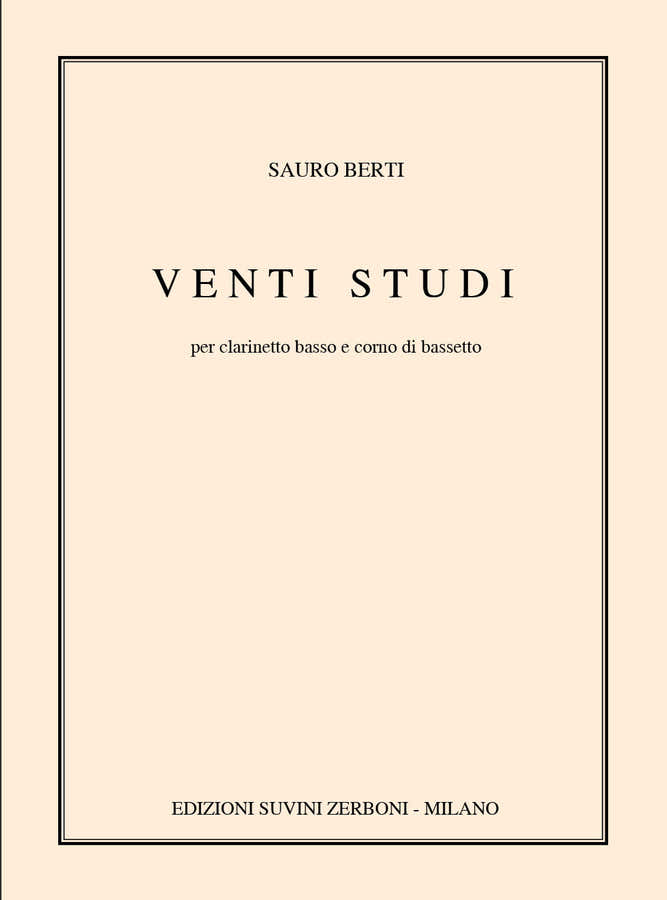 Berti S. - Venti Studi - Clarinette Basse