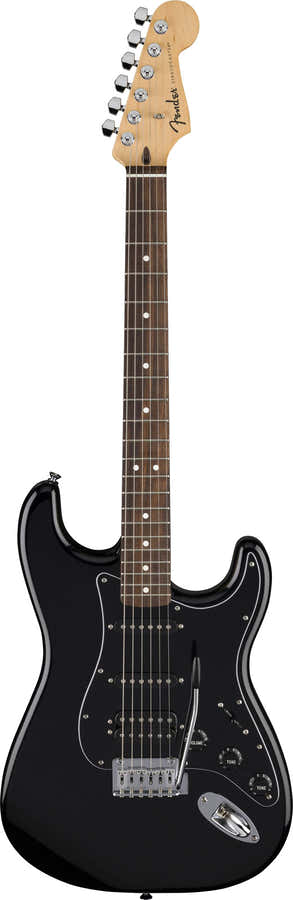 Standard Stratocaster HSS LRL Schwarzes Schlagbrett Schwarz