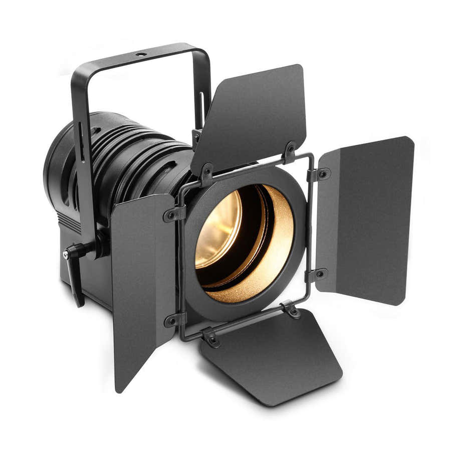 TS 40 WW - THEATER SPOTLIGHT MIT CONVEX CONVEX-OBJEKTIV UND 40 W WARM WEISSER LED SCHWARZES GEHUSE