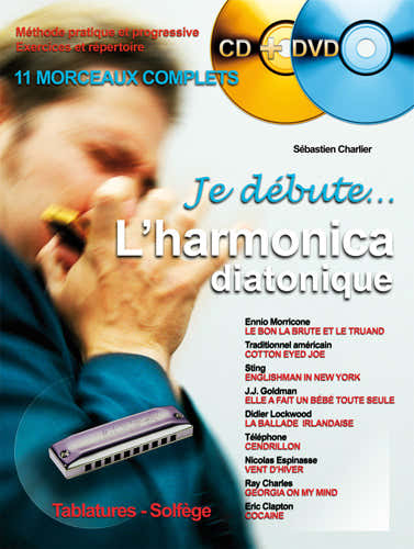 CHARLIER S. - JE DEBUTE L'HARMONICA CD + DVD - HARMONICA